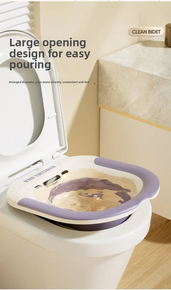Ergonomic Foldable Toilet Sitz Bath, Soaking Basin Portable Design, for Pregnant Women and Hemorrhoid Patients Treatment Care Aimak Store