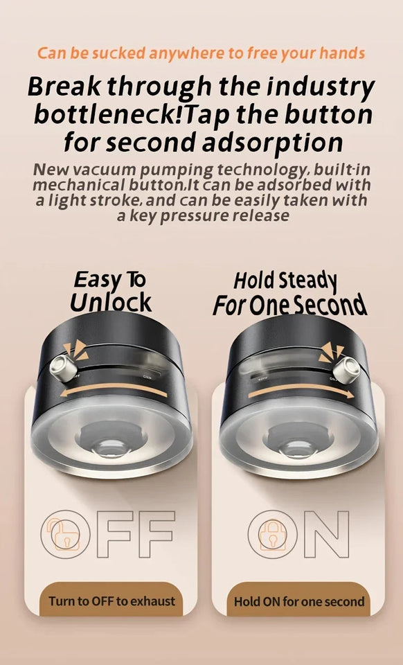 Vacuum Magnetic Suction Cup Folding Swivel Stand Double-sided Suction Cup For Universal Vacuum Swivel Stand Mobile Phone Holder Aimak Store