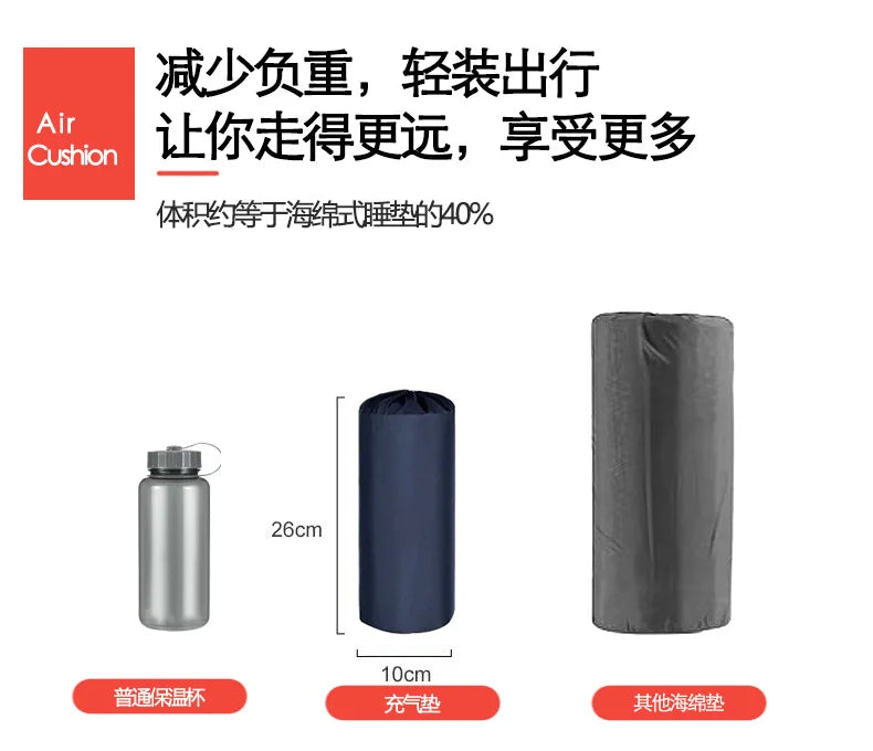 Picnic Mat Ultralight Self-inflating Air Mattress Thicken Sleeping Pad Splicing Inflatable Bed Beach Camping Tent Air Cushion Aimak Store