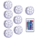 10 LEDs Submersible Light with Remote Control Underwater Night Lamp for Pool Vase Bowl Wedding Party Decoration Underwater Light Aimak Store