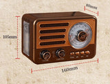 Retro Wireless Bluetooth Speaker Vintage  FM Radio Receiver Rechargeable HIFI Sterero Mp3 PlayerSUPPORT USB/SD/TF Aimak Store
