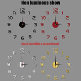 2024 New Metall Moderne 3D DIY Wall Clock Acrylic+EVR+Metal Mirror Home Decoration Super Big 130cm X130 Cm Factory Freeshipping Aimak Store