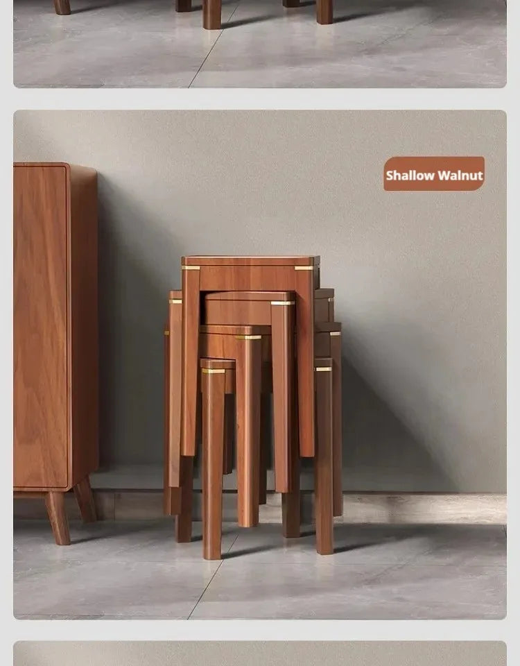 Decorative Wooden Stool Dining Chair Multifunctional Portable Benches Small Furniture Kitchen Meble Ogrodowe Chairs Luxury Aimak Store