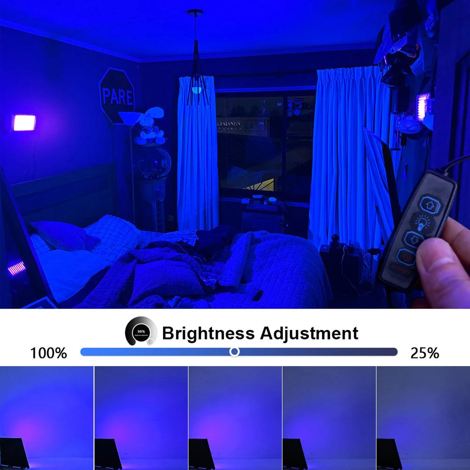 LED UV USB FloodLight 50W 100W 150W Disco Party LED USB Stage Blacklight AC 220V Ultraviolet Fluorescent Stage Lamp Floodlight Aimak Store