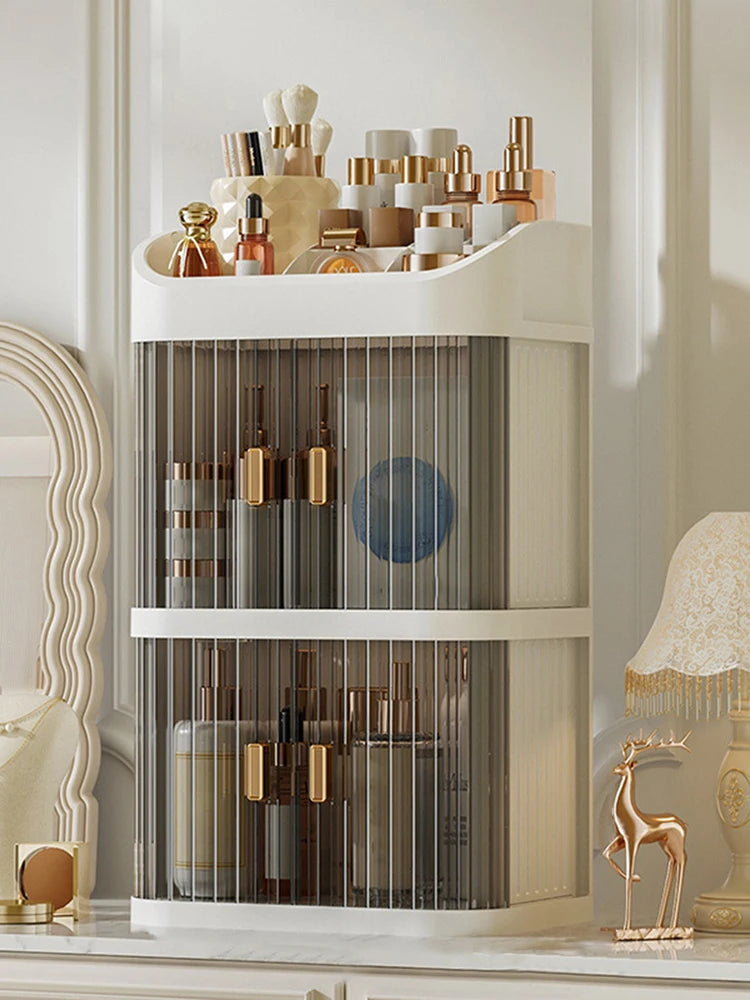 3-Layer Makeup Storage Organizer Makeup Organizer Box Bathroom Beauty Standing Organizer for Bathroom Countertop Vanity