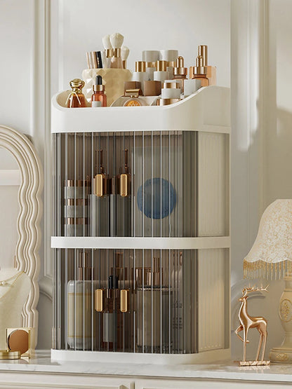 3-Layer Makeup Storage Organizer Makeup Organizer Box Bathroom Beauty Standing Organizer for Bathroom Countertop Vanity