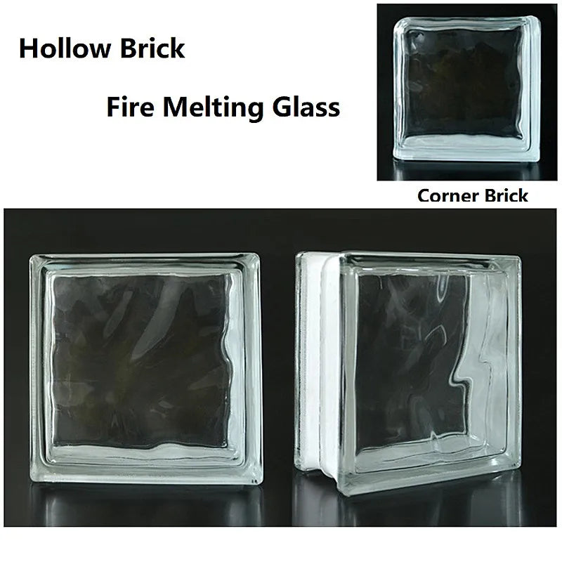 Pack 6 Square Hollow Bricks for Home Decoration, Glass Brick, Screen Room Divider, Office and Hotel Partition Wall, 7.5in(19cm), Aimak Store