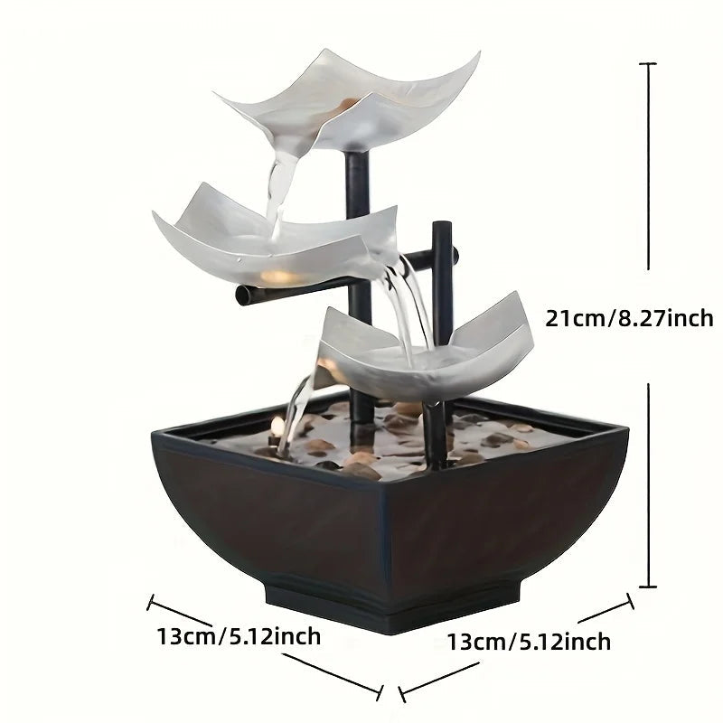 1 Pcs Tabletop Fountain With Automatic Pump,Indoor Relaxation For Office, Living Room,Or Bedroom Decor Home Decor Aimak Store