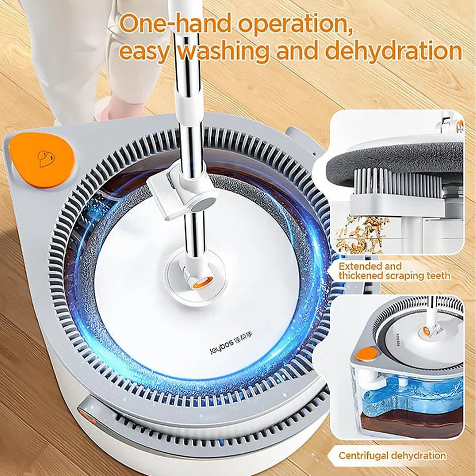 Joybos Clean Dirty Separation 360 Spin Mop Bucket Set and Wringer with Three Types Mop Heads mops clean floor Aimak Store