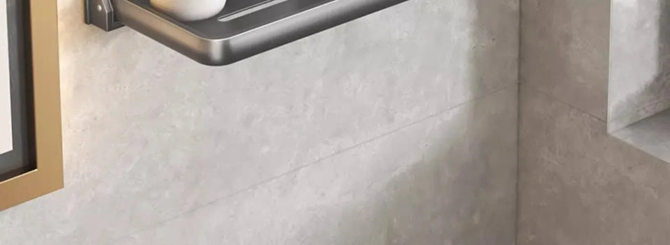 1PC Bathroom Storage Rack Foldable Bathroom Vanity Organiser No Hole Hanging Organiser Vanity Organiser Bathroom Organiser Shelf Aimak Store