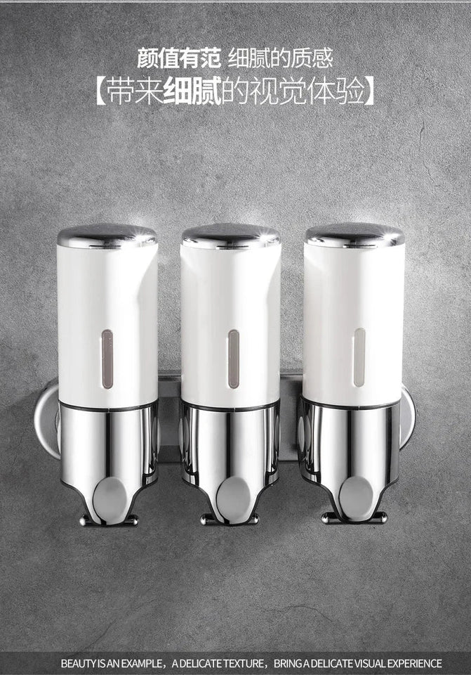 1-3pcs Wall Mounted Square Manual Liquid Soap Dispensers Shampoo Container Soap And Gel Dispenser Bathroom Accessories 500ML Aimak Store