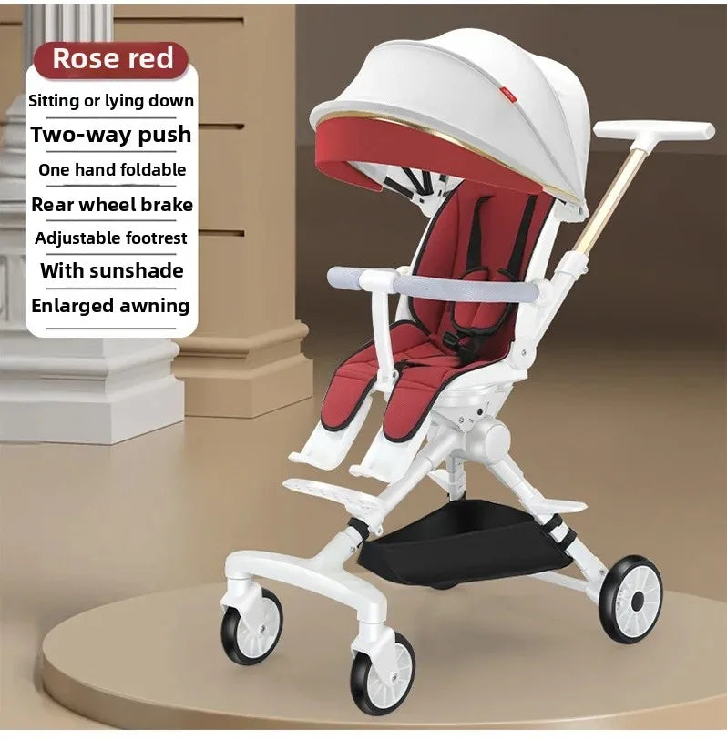 Ultra-light Foldable Baby Stroller Child High Viewpoint Sit-Lie Baby Pushchair Infant Pram Toddler Walker Kids Wheelbarrow Aimak Store