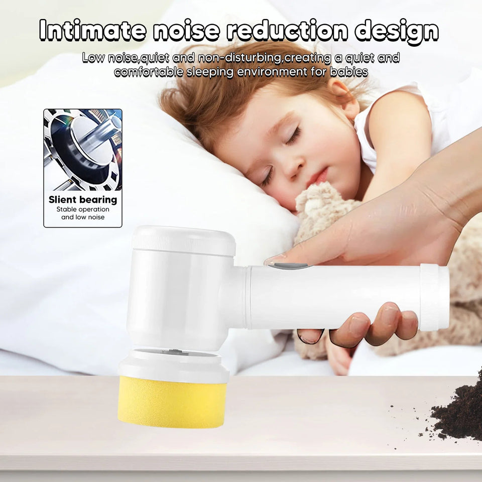 Electric Spin Scrubber Cleaning Brush Rotating Scrubber Wireless USB 3 Heads Multi-Purpose Scrubber for Kitchen Stove Dishes, Aimak Store