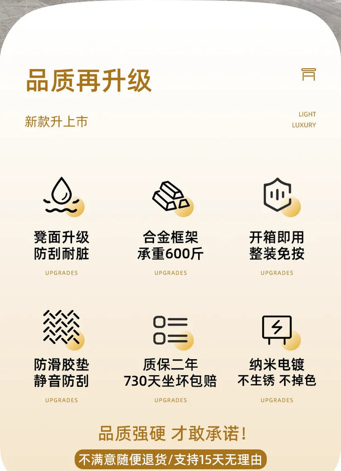 Simple and Luxurious Stackable Square Stool Enlarged and Thickened Round Stool Dirt Resistant Technology Cloth Stool Aimak Store