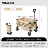 Naturehike Big Wheels Heavy Duty Folding Cart Outdoor Large Capacity Wagon Cart Beach Wagon For Sand Pull Trolley Camping Cart Aimak Store