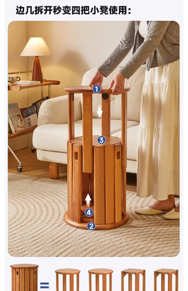 Solid Wood Dining Chair Stackable Home Eating Middle and Ancient Jenga  Modern Furniture Comedor 4 Sillas  Modern Dining Table Aimak Store