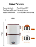 Electric Rice Cooker 220V Multi-functional Lunch Box Single/Double Layer Cooking Machine Food Steamer Food Storage Box EU Plug Aimak Store