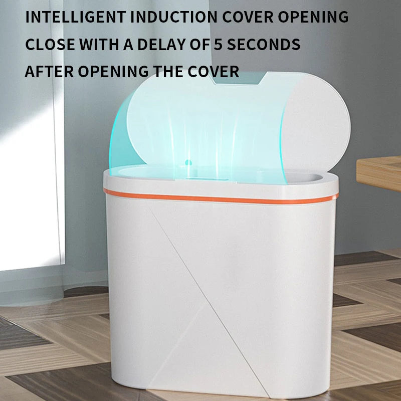 15L Aromatherapy Smart Sensor Trash Can Garbage Bin Electronic Trash Bin Narrow Toilet Rubbish Wastebasket for Home Kitchen Bath Aimak Store