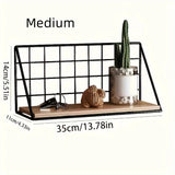 1pc/wall storage rack bedside punch-free shelf dormitory wall-mounted wall hanging basket partition storage rack Aimak Store