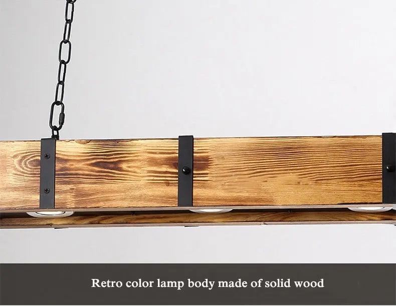 Old Style American Vintage Attic Wooden Pendent Lamp Dining Room Bar Table Clothing Store Industrial Pendant Lamp Led Lighting Aimak Store