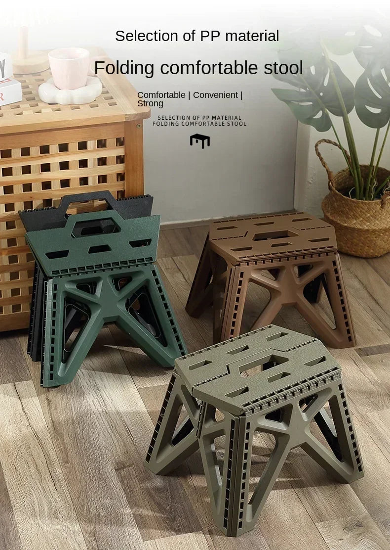 Outdoor Small Stool Portable Folding Stool High Load Bearing Durable Small Chair Fishing Stool Beach Stool Camping Stool
