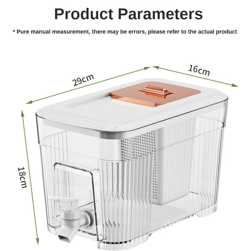 Cold Kettle with Faucet Household Put Refrigerator Fruit Tea Drinks Large Capacity High Temperature Resistant Cool Water Bottle Aimak Store