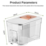 Cold Kettle with Faucet Household Put Refrigerator Fruit Tea Drinks Large Capacity High Temperature Resistant Cool Water Bottle Aimak Store