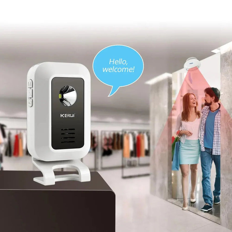 KERUI M7 Welcome Motion Sensor Security Alarm 32 Songs DoorBell Chime Wireless Smart Home LED Night Light Door Window Store Shop Aimak Store