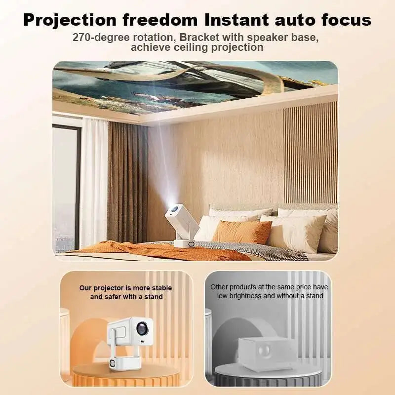 VOXFLIX  HY300 Pro MAX 1080P Full HD Projector Android 13 Wifi 6.0 BT5.2 Cinema Sound Speaker Protable Mini Projetor Supports 4K Aimak Store