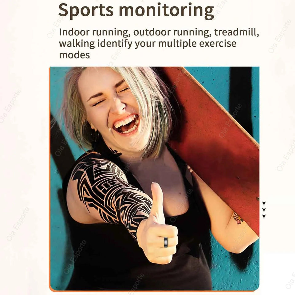 For Xiaomi Smart Ring Men Women, Body temperature, Heart Rate and Blood Oxygen Monitor, IP67 & 5ATM Waterproof, Multi-sport Mode Aimak Store