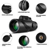 Monocular Telescope Long Range Zoom Hd Bak4 Prism Telescope with/without Tripod Phone Clip Hunting Outdoor Camping Aimak Store