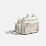 Y2K Ita Bag Cat PU Backpack – Foldable, Adjustable Strap, Secure Zipper, Preppy Style Cute Schoolbag Aimak Store