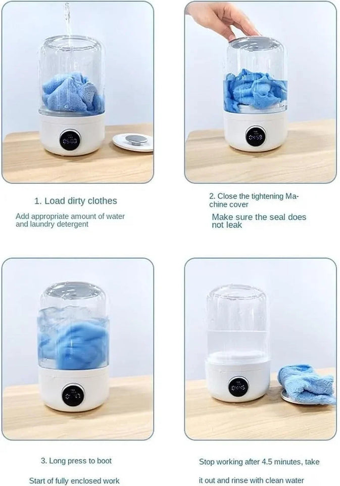 Wireless washing machine portable underwear cleaner 1L mini Socks Washing Machine Dehydratable Laundry Bucket Aimak Store