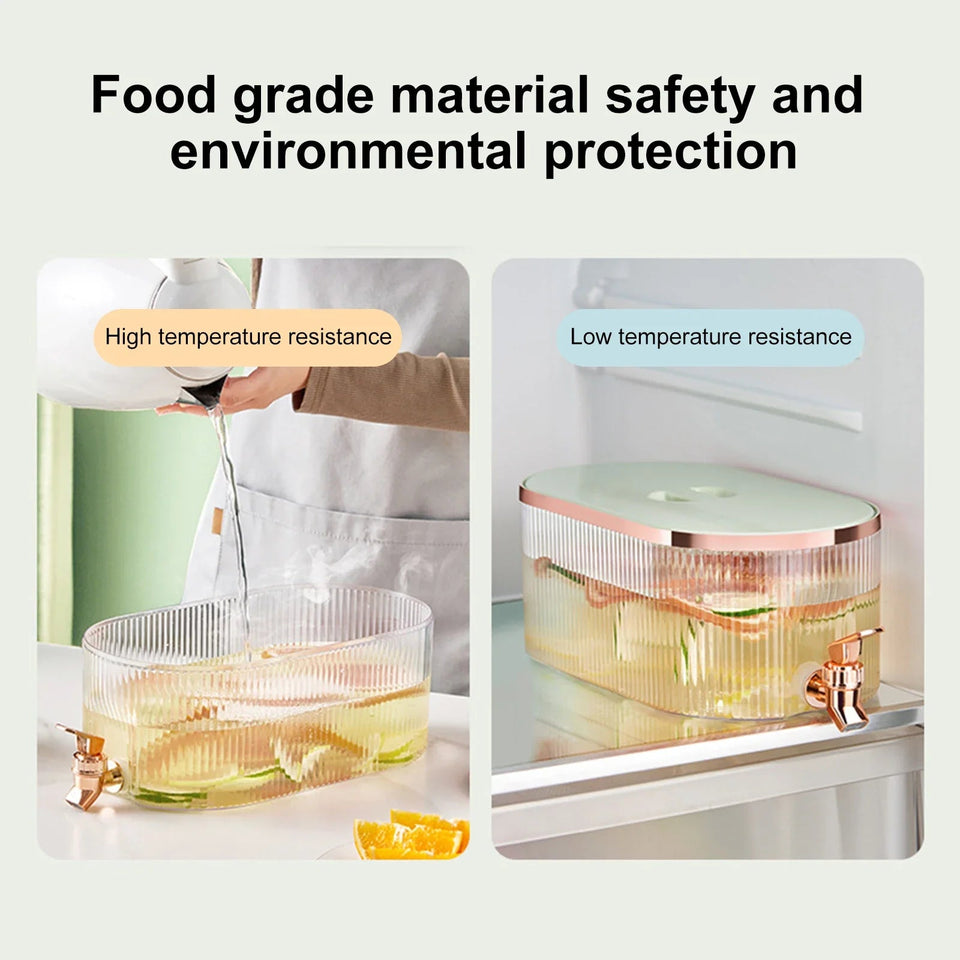 Large Cold Kettle Refrigerator With Faucet Lemonade Bottle Drinkware Kettle Pot Beverage Dispenser Home Cool Water Jug Bucket Aimak Store