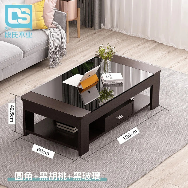 Nordic coffee table, simple modern tempered glass living room, easy to create office living room Aimak Store