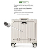 New Front Opening Lid Suitcase Multifunctional Mini Luggage Aluminium Frame 18/20 Boarding Box Trolley Case Cabin Bag Aimak Store