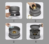 Outdoor Cooking Pot Set ALOCS CW-C05 Camping Portable Easy Storage Picnic Pot With Alcohol Stove Blast Proof Stove Cover Pot Aimak Store
