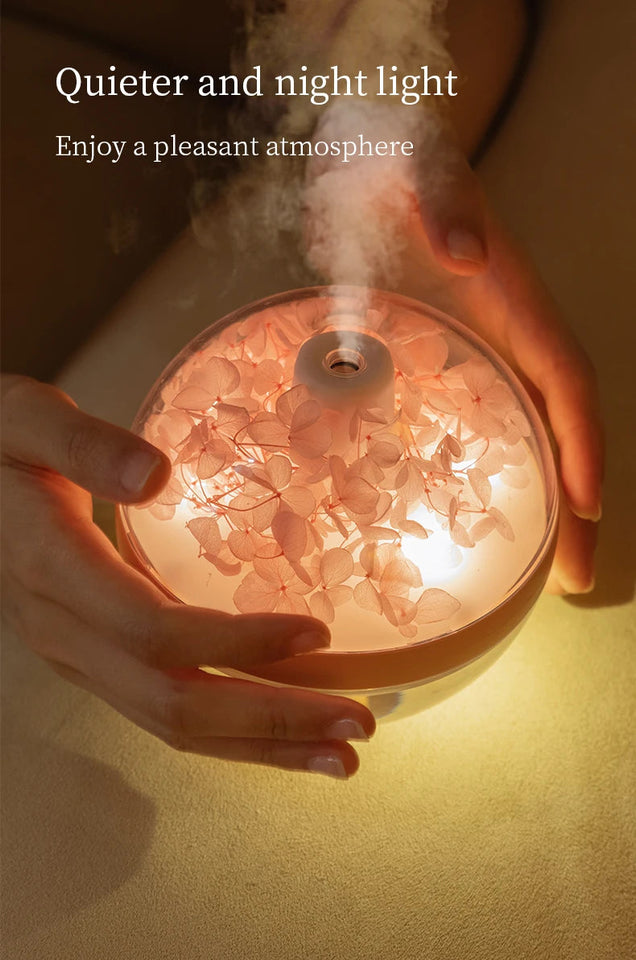 270ML Air Humidifier USB Rechargeable 800mAh Home Hydration Humidifier Colour LED Light Mist Maker Flower Humidificador Aimak Store