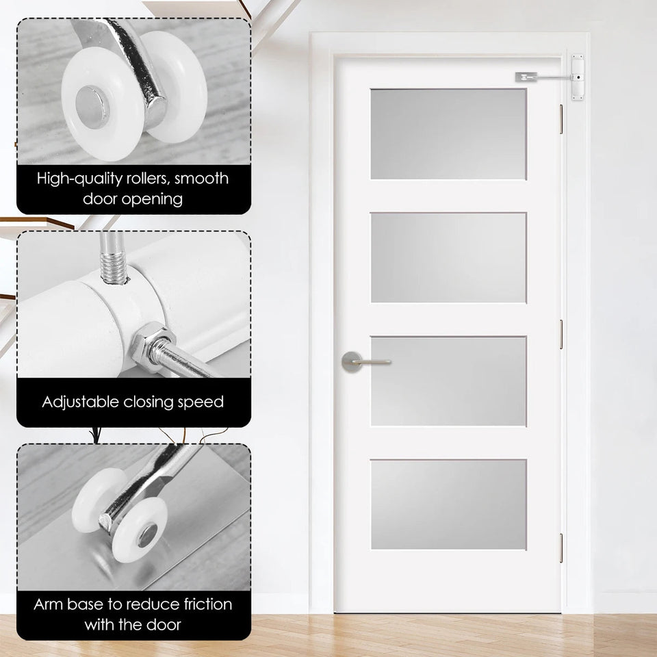 Automatic Door Closer Metal Adjustable Heavy Duty Safety Spring Silenciar Durable Convert Hinged Door Interior Exterior Aimak Store
