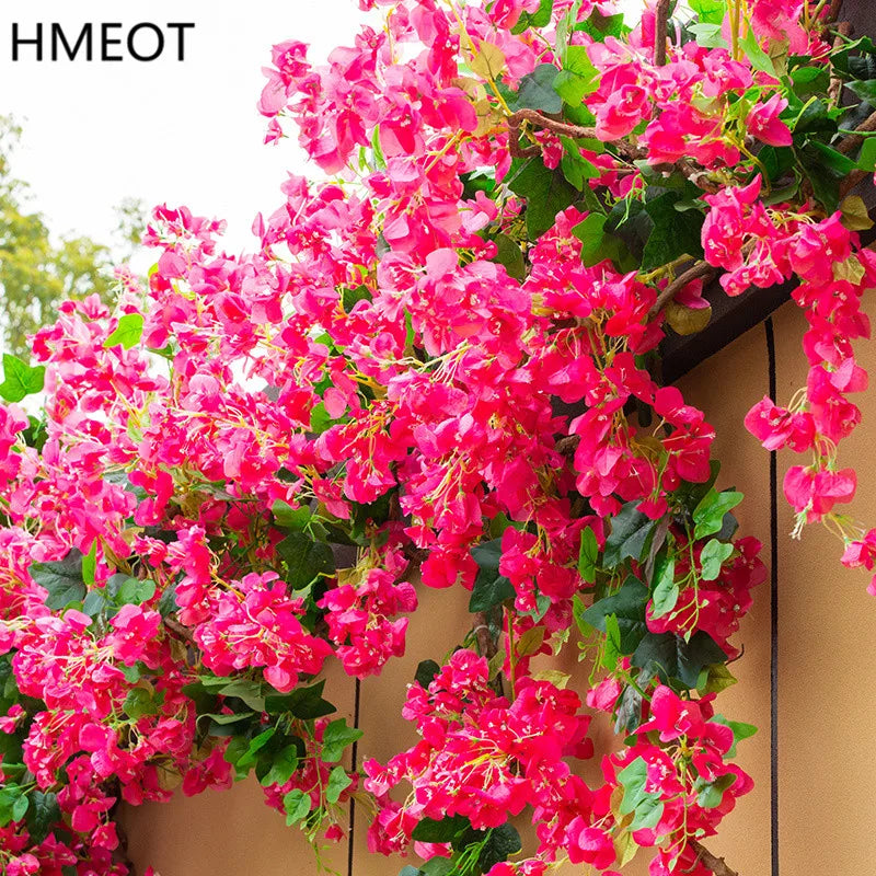 Bougainvillea Artificial Flower Silk Fake Flower Wedding Home Decor Garden Engineering Landscaping Plants Garland Flower Wall Aimak Store