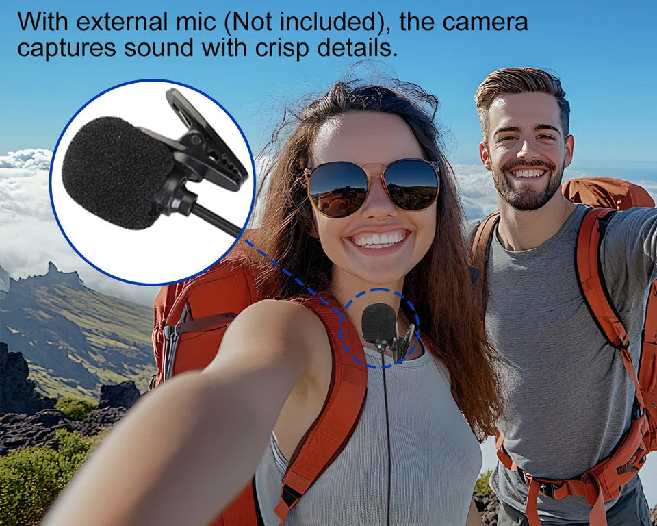 Ourlife MTR60 Pro 5K Action Camera 2 inch IPS Touch Screen 170° 30M Waterproof WiFi 5X Zoom Action Helmet Sports Camera With EIS Aimak Store