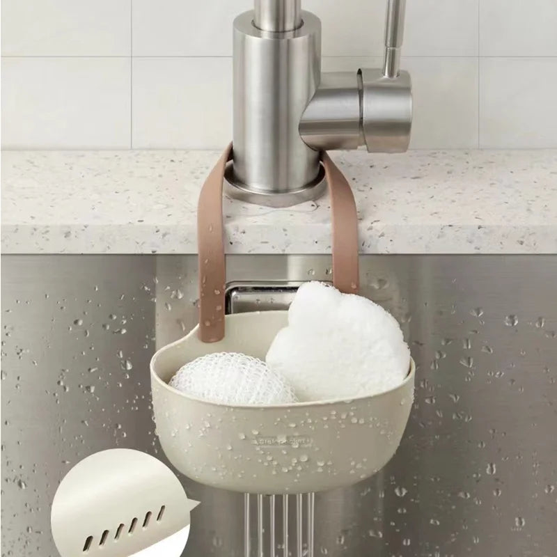 Kitchen Space Aluminum Sink Drain Rack Sponge Storage Faucet Holder Soap Drainer Shelf Basket Organizer Bathroom Accessories Aimak Store