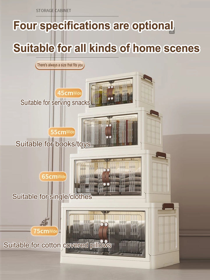 Large Capacity Multifunction Folding Storage Cabinet Dustproof Wardrobe Closet Organizer Easy-to-Install Storage Boxes Aimak Store