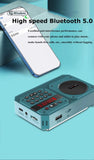 Mini Portable FM Radio High Sensitivity Radios Receiver Wireless Hifi  Bluetooth Speaker with Mic Support Recording TF USB Play Aimak Store