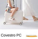 Travel suitcases can sit and ride children's luggage new lazy walking children trolley case boys girls wooden horse suitcase Aimak Store