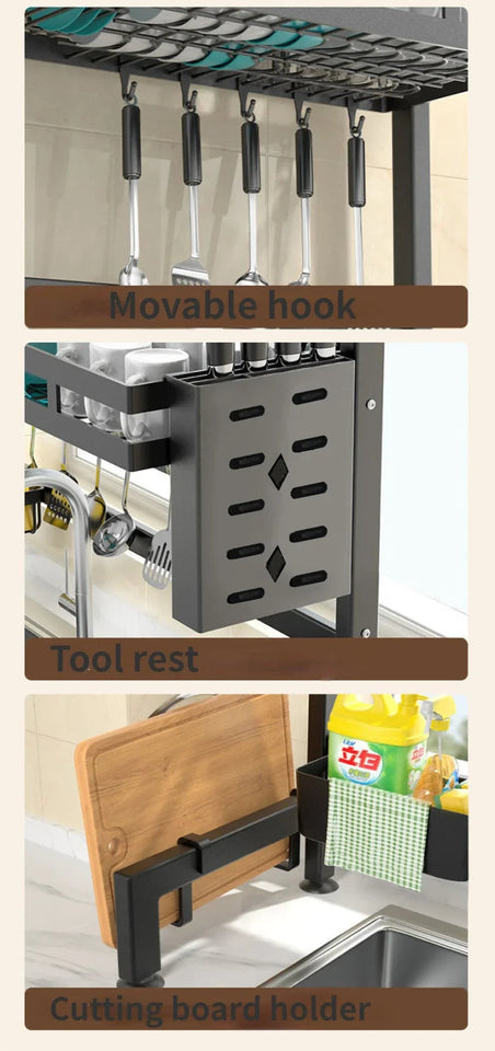 Drain Bowl Rack Table Top Bowl and Tray Storage Rack Sink Sink Drainage Dish Rack Kitchen Accessories Organizer Kitchen Tools Aimak Store