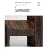 Balcony courtyard leisure table and chair combination rattan chair three piece set tea imitation rattan chair tea table Aimak Store