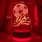 New 3d Illusion Kids Night Light Football 7 Colors Changing Nightlight for Child Bedroom Atmosphere Soccer Room Desk Lamp Gifts Aimak Store