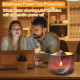 Volcano Flame Air Humidifier Light Ultrasonic Essential Oil Aroma Diffuser for Home Room Fragrance Jellyfish Mist Smoke Steamers Aimak Store