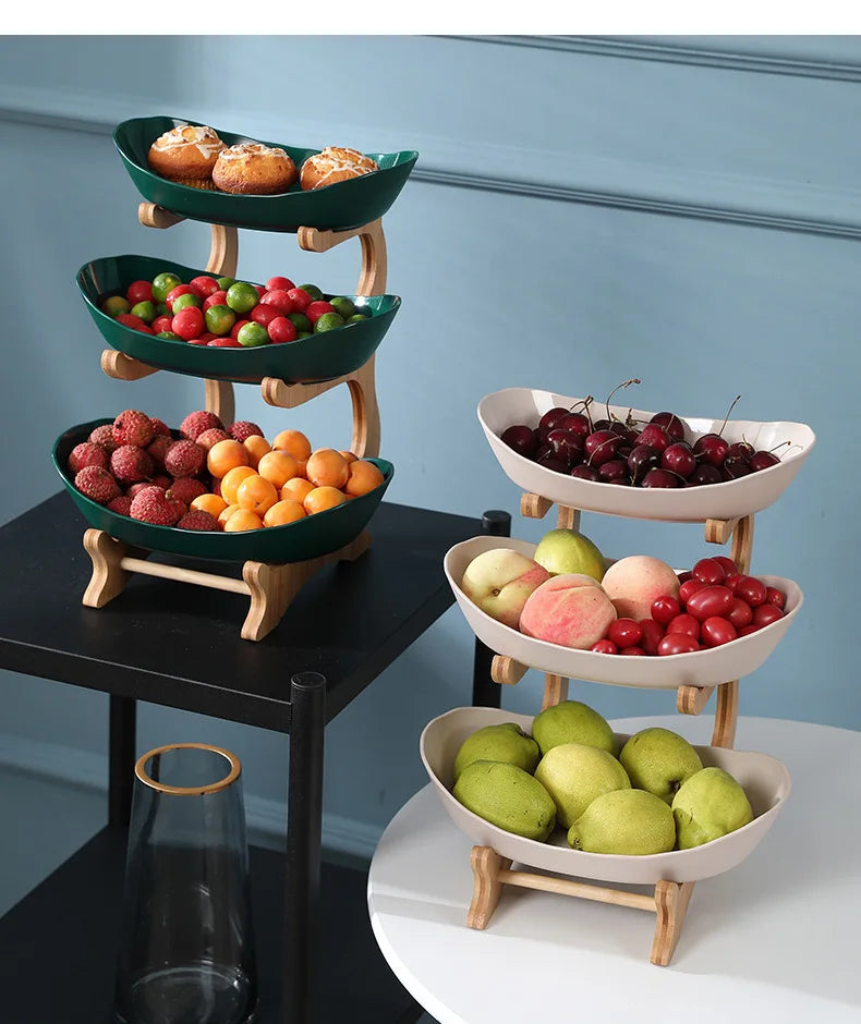 Internet Famous Fruit Tray Creative Modern Home Decoration Multilayer Nordic Style Luxury Snack Tray Aimak Store
